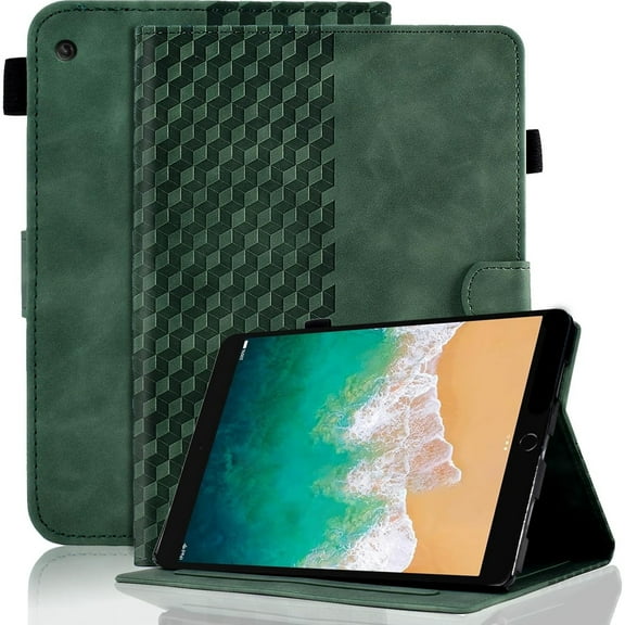 Case for iPad (A16) 11th Generation Case 2025, iPad 10th Generation Case 2022,Magnetic PU Leather Folio Folding Smart Cover with Auto Wake Sleep Stand Card Wallet Shockproof Rubber Case, Green