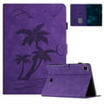 thumbnail image 1 of Case for iPad Air 11 Inch M2 2024,PU Leather Embossed Coconut Tree Slim Case with Pencil Holder Card Slot Protective Smart Cover for iPad Air 11" M2 2024,Purple, 1 of 6
