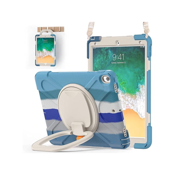 Case for iPad Air 3 10.5 2019,iPad Pro 10.5 2017 for Kids,- Heavy Duty Shockproof Case Cover with Pencil Holder,Rotating Stand/Hand Strap,Shoulder Strap for iPad Air 3rd Gen case 10.5