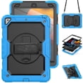 thumbnail image 1 of Case for iPad Air 3rd Generation 2019/iPad Pro 10.5 Inch 2017 with Screen Protector, 360 Degree Rotating Kickstand Hand Strap Heavy Duty Shockproof Cover with Shoulder Strap, Sky Blue, 1 of 7