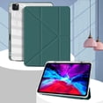 thumbnail image 1 of Case for iPad Air 4th/5th Generation 10.9-Inch Case Stand Case Translucent Frosted Back Smart Clear Cover Auto Sleep/Wake with Pencil Holder for iPad Air 4/5 (Dark Green), 1 of 3