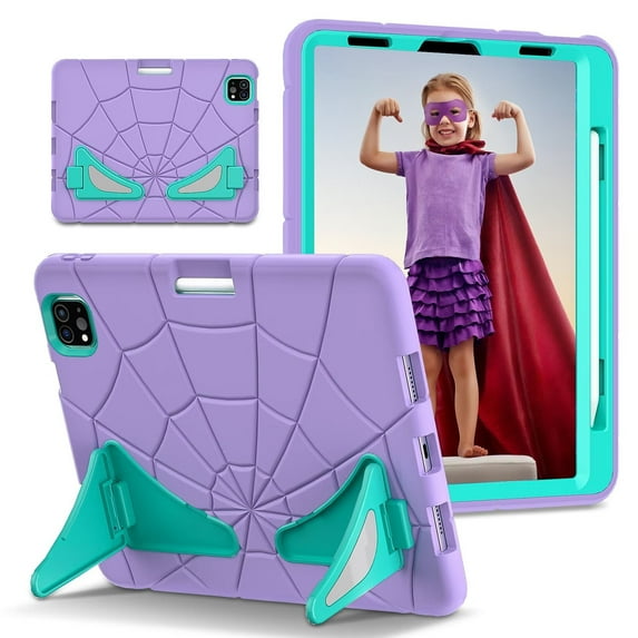 Case for iPad Air (4th, 5th Generation)/iPad Pro 11" (1st, 2nd, 3rd, 4th gen) Multiple Protection Shockproof Contrast Color Cover With Stand and Pen Holder