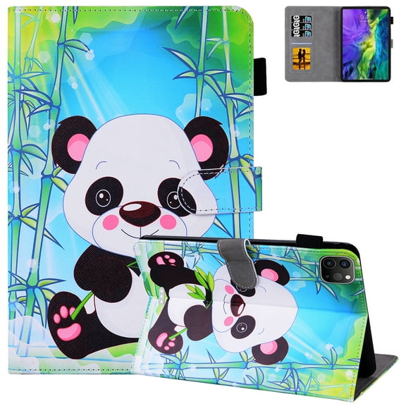 Case for iPad Air 4th Generation 2020/iPad Air 10.9 Case, PU Leather Folio Smart Stand Case with Auto Wake/Sleep Function Protective Wallet Cover for iPad 10.9 inch 2020,Smile Panda