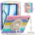 Case for iPad Air 6th Gen 13" 2024 M2, Kids Friendly Rugged Cover Built