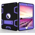 thumbnail image 1 of Case for iPad Mini 5 (2019), Slim Duty Drop Proof Shockproof Protective Armor Cover with Built-in Stand for Apple iPad 7.9 Inch 2019 Release (Black+Purple), 1 of 14