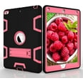 thumbnail image 1 of Case for iPad Mini 5 (2019), Slim Duty Drop Proof Shockproof Protective Armor Cover with Built-in Stand for Apple iPad 7.9 Inch 2019 Release (Black+Rosered), 1 of 7