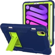 Case for iPad Mini 6, Slim Duty Drop Proof Shockproof Protective Cover with Stand and Pencil Holder for Case for iPad Mini 6th Gen 8.3 inch Navy Green