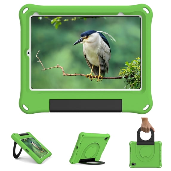 Case for iPad Mini 6th Generation 2021 (8.3 inch), Allytech Slim Kidsproof Foldable Handle Viewing Stand Durable Skid-Proof EVA Protective Case for Apple iPad Mini 6 2021(A2567/A2568/A2569), Green