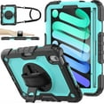thumbnail image 1 of Case for iPad Mini 7 (A17 Pro) 2024 / iPads Mini 6 8.3" Full-Body Shockproof Protective Case with Screen Protector, 360° Rotating Stand, Hand/Shoulder Strap for iPad Mini 7th/ 6th Generation, 1 of 7