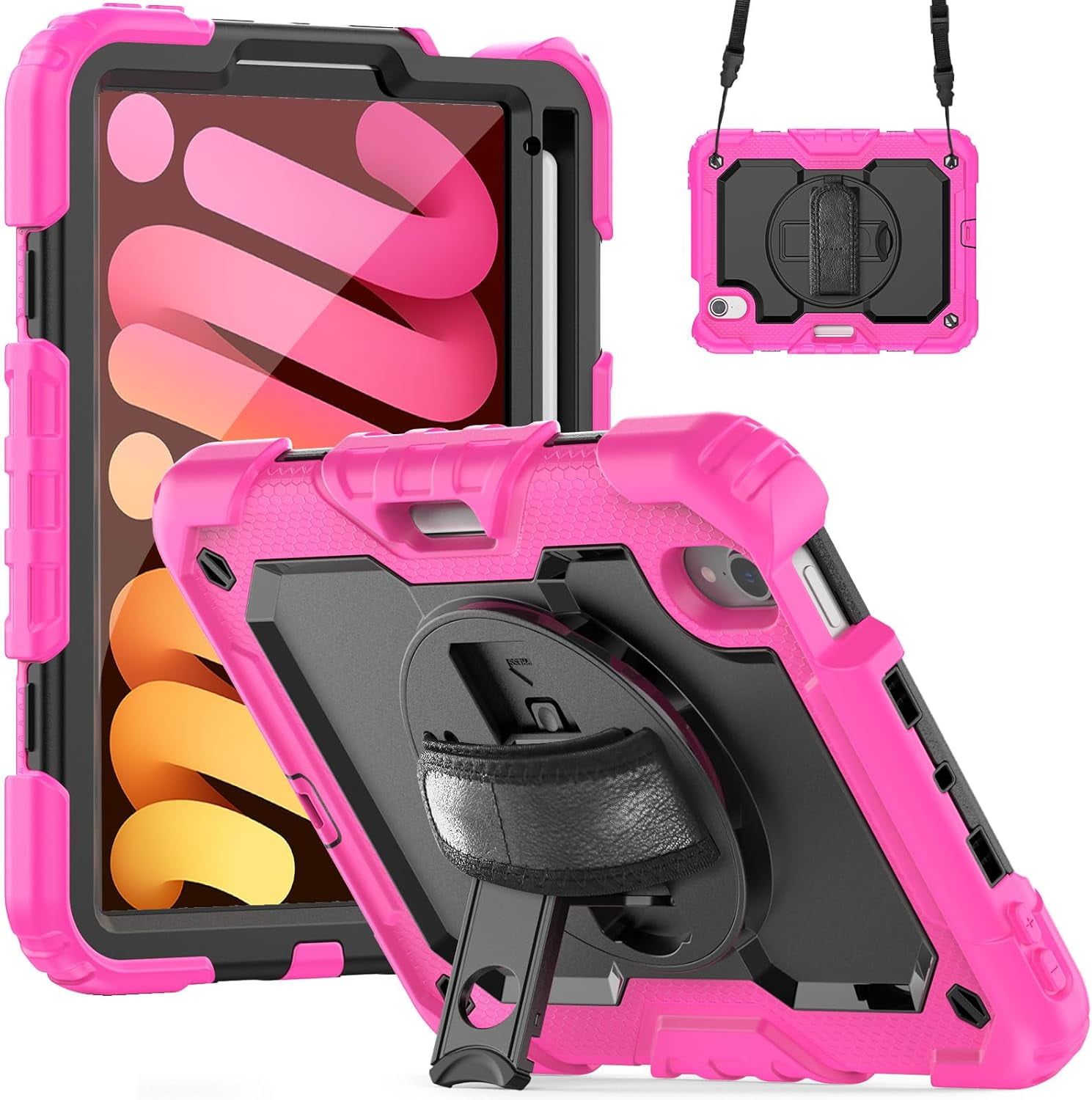 Custodia AICase Antiurto Per IPad Mini 7 (2024) E Mini 6 8.3'' – Con Supporto E Porta Pencil