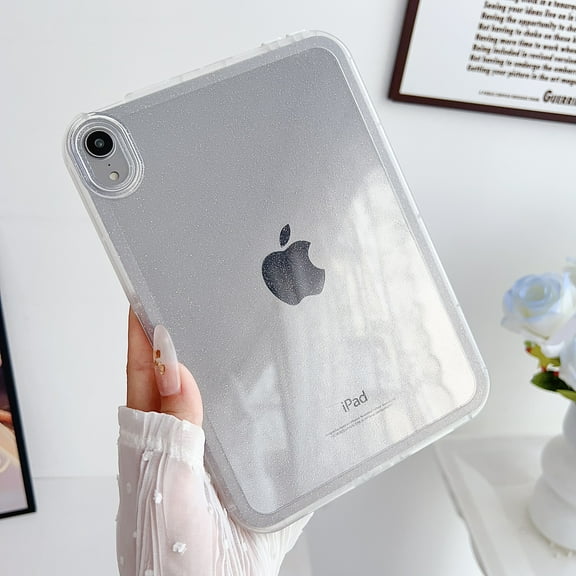 Case for iPad Mini 7th Gen 2024 8.3", Slim Lightweight Flexible Soft TPU Translucent Back Cover Military Grade Protection Tablet Case for iPad Mini 6th Gen 2021 8.3", White