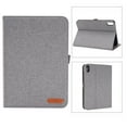 thumbnail image 1 of Case for iPad Mini 7th Gen 8.3" 2024 Cloth Texture Business Tablet Cover with Multi-Angle Flip Stand & Card Holder, Auto Wake/Sleep Full Body Protective Case for iPad Mini 6th Gen 8.3" 2021, Gray, 1 of 10