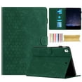 thumbnail image 1 of Case for iPad Pro 10.5 2017/Air 3 2019, Embossed PU Leather Cover Flip with Smart Auto Wake / Sleep Stand Function Pencil Holder and Card Slots & Footgrip for iPad Pro 10.5/Air 3 Case, Green, 1 of 5