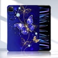 thumbnail image 1 of Case for iPad Pro 10.5 inch 2019/2017, Painting Pattern Soft Flexible TPU Hybrid Cover Anti-Scratch Honeycomb Texture Lightweight Slim Shockproof Tablet Case for iPad Pro 10.5", Blue Butterfly, 1 of 8