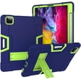thumbnail image 1 of Case for iPad Pro 11 2020, Slim Duty Drop Proof Shockproof Protective Impact Resistant Armor Cover with Kickstand and Pencil Holder for Apple iPad Pro 11 Inch 2nd Generation (Blue&Green), 1 of 14