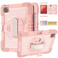 thumbnail image 1 of Case for iPad Pro 11"(2022/2021/2020/2018)/Air 5th/4th,Heavy Duty Rugged Shockproof Anti-fall Protective Case Cover with Rotating Kickstand, Carrying Shoulder Strap, Handle Hand Strap,C, 1 of 8