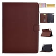 thumbnail image 1 of Case for iPad Pro 11 2024, Carbon Fiber Texture PU Leather Multi-Angle Viewing Stand Shockproof Flip Case with Card Slots Magnetic Clasp, for iPad Pro 11 2024, Brown, 1 of 6