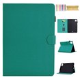 thumbnail image 1 of Case for iPad Pro 11 2024, Carbon Fiber Texture PU Leather Multi-Angle Viewing Stand Shockproof Flip Case with Card Slots Magnetic Clasp, for iPad Pro 11 2024, Light Green, 1 of 6