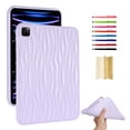 thumbnail image 1 of Case for iPad Pro 11" 2024 M4 5th Geneartion A2836/A2837/A3006, Luxury Slim Fit TPU Back Protective Shock-Absorption Corner Protection Lightweight Soft Cover for iPad Pro 11" 2024, Purple, 1 of 7