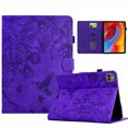 thumbnail image 1 of Case for iPad Pro 11 2024, PU Leather Kickstand Shockproof Flip Case with Card Slots & Pencil Slot & Magnetic Clasp Auto Sleep / Wake Function Cover for iPad Pro 11 2024, Purple, 1 of 6