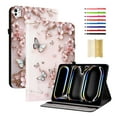 thumbnail image 1 of Case for iPad Pro 11 2025 M5 / iPad Pro 11 2024 M4, Slim Kickstand PU Leather Pattern Card Slots Elastic Band Stylus Slot Protective Heavy Duty Protection Folio Cover - A, 1 of 7
