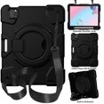 thumbnail image 1 of Case for iPad Pro 11 3rd Generation 2021: Military Grade Shockproof Silicone for iPad 11 Inch 2nd Gen w/Pencil Holder - Stand - Handle - Shoulder Strap For iPad Pro 11 2021/2020/2018,Black, 1 of 11