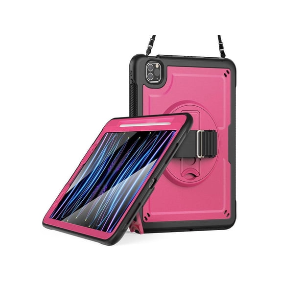 Case for iPad Pro 11 Inch 2022 2021 2020 2018 iPad Air 5th 4th Gen 10.9 with Foldable Stand, Pencil Holder, Screen Protector, Shockproof Protective Cover