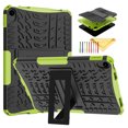 thumbnail image 1 of Case for for iPad Pro 11 Inch 4th/3rd/2nd/1st Generation 2022/2021/2020/2018, Armor Heavy Duty Anti-falling Rugged Double Military Grade Heavy Duty Shockproof Case with Kickstand, Green, 1 of 5