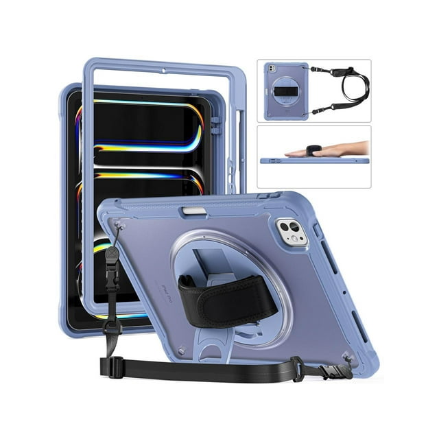 Case for iPad Pro 11 Inch M4 2024 5th Gen Heavy Duty Rugged Shockproof
