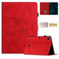 thumbnail image 1 of for Case for iPad Pro 11 Inch (M4) 2024 (5th Gen) Released,PU Leather Embossed Coconut Tree Slim Case with Pencil Holder Card Slot Protective Smart Cover for iPad Pro 11 Inch Tablet 2024,Red, 1 of 6