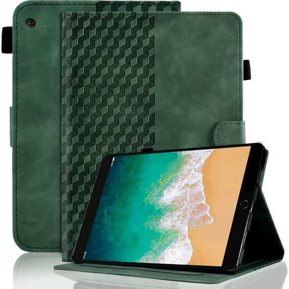 Case for iPad Pro 11 inch 4th/3rd/2nd/1st Generation Case 2022 2021 2020 2018,Magnetic PU Leather Folio Folding Smart Cover with Auto Wake Sleep Stand Card Wallet Shockproof Rubber Case, Retro Green