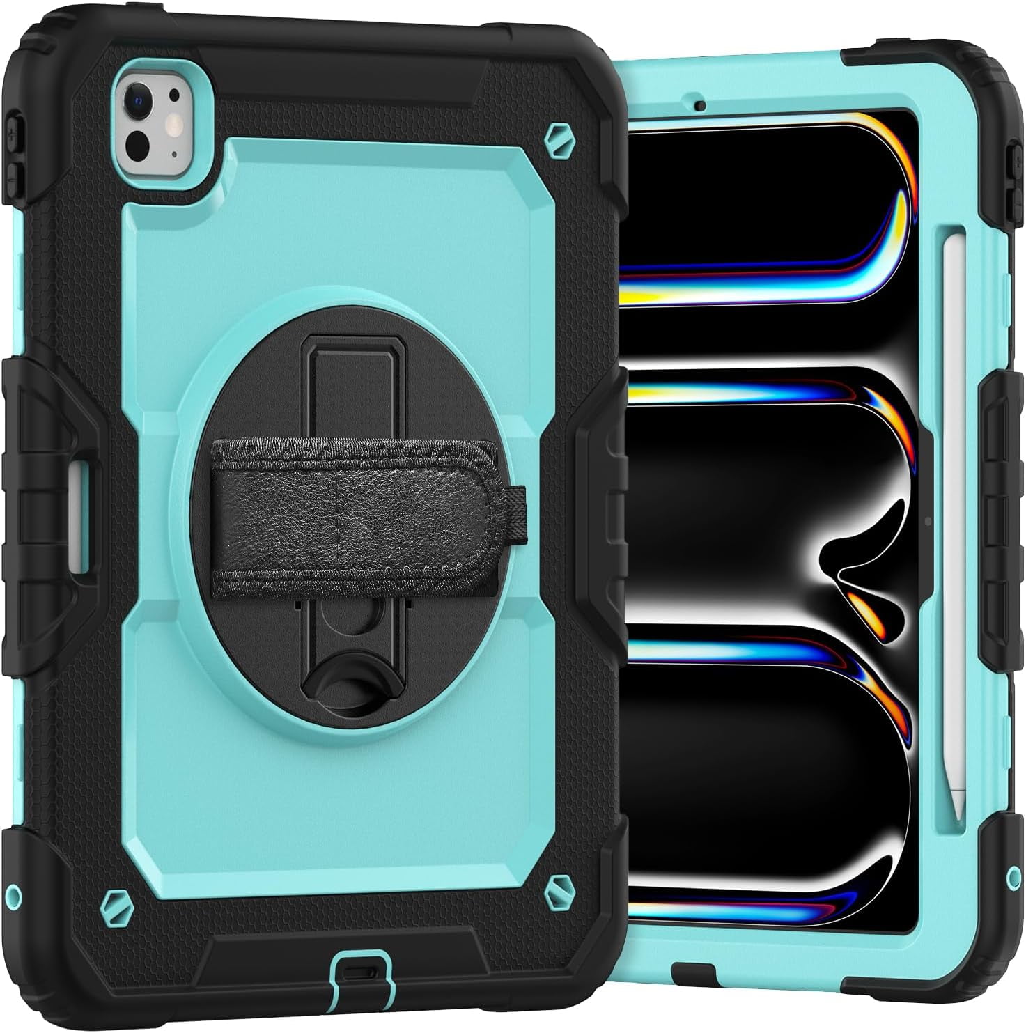 BRAECN Heavy Duty Case For IPad Pro 11" M5/M4 - With Kickstand, Screen Protector & Strap