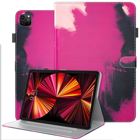 Case for iPad Pro 12.9 2021 5th/4th/3rd Generation, PU Leather Adjustable Stand Auto Wake/Sleep Smart Case for iPad Pro 12.9 inch Case 2021/2020/2018 (5th & 4th & 3rd Gen),D