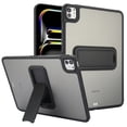 thumbnail image 1 of Case for iPad Pro 12.9" 2022/2018/2020/2021, with Built-in Kickstand Shockproof Rugged Skin-Feel Cover, Slim Military Grade Drop Protection Cover for iPad Pro 12.9" 2022/2018/2020/2021, Black, 1 of 7