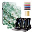 thumbnail image 1 of Case for iPad Pro 13 2025 M5 / iPad Pro 13 2024 M4, Slim Kickstand PU Leather Flower Butterfly Pattern Heavy Duty Protection Folio Cover, with 2 Card Slots & Elastic Band & Stylus Slot - A, 1 of 7