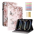 thumbnail image 1 of Case for iPad Pro 13 2025 M5 / iPad Pro 13 2024 M4, Slim Kickstand PU Leather Pattern Card Slots Elastic Band Stylus Slot Protective Heavy Duty Protection Folio Cover - A, 1 of 7