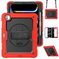 thumbnail image 1 of Case for iPad Pro 13 inch (2025 M5/2024 M4) with Screen Protector, 360 Degree Rotating Kickstand Hand Strap Heavy Duty Shockproof Cover with Shoulder Strap, Red, 1 of 7