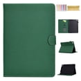 thumbnail image 1 of Case for iPad mini 1/2/3/4/5, Carbon Fiber Texture PU Leather Multi-Angle Viewing Stand Shockproof Flip Case with Card Slots Magnetic Clasp, for iPad mini 1/2/3/4/5, Dark Green, 1 of 6