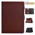 thumbnail image 1 of Case for iPad mini 1/2/3/4/5, Carbon Fiber Texture PU Leather Multi-Angle Viewing Stand Shockproof Flip Case with Card Slots Magnetic Clasp, for iPad mini 1/2/3/4/5, Brown, 1 of 6
