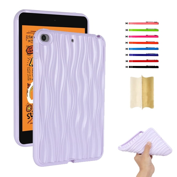 Case for iPad mini 1/2/3/4/5, Luxury Slim Fit TPU Back Protective Shock-Absorption Corner Protection Lightweight Soft Cover for iPad mini 1/2/3/4/5, Purple