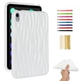 thumbnail image 1 of Case for iPad mini 6th Gen 8.3" 2021 / mini 7th Gen (A17 Pro) 2024 8.3", Luxury Slim Fit TPU Back Protective Shock-Absorption Corner Protection Lightweight Soft Cover, White, 1 of 7