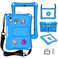 thumbnail image 1 of Case for iPad mini 6th Gen 8.3" 2021 (A2567/ A2568/ A2569), Shockproof Handle Convertible Stand Case Light Weight EVA Cute Kids Cover Cartoon Pattern with Shoulder Strap, Skyblue, 1 of 8