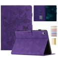 thumbnail image 1 of Case for iPad mini 6th Gen 8.3" 2021/iPad mini 7th Gen (A17 Pro) 2024 8.3", Embossed PU Leather Folio Stand Cover Drop Protective with Auto Wake/Sleep & Card Slots & Pen Holder - Purple, 1 of 5