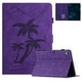 thumbnail image 1 of for Case for iPad mini (6th Generation)Released,PU Leather Embossed Coconut Tree Slim Case with Pencil Holder Card Slot Protective Smart Cover for iPad mini 6 2021 (6th Generation),Purple, 1 of 6