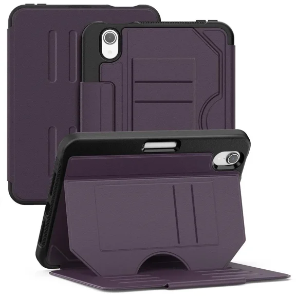 Case For iPad mini 7 (A17 Pro) 2024 / Mini 6 2021 8.3'' Smart Magnetic Auto Sleep Shockproof Cover with Absorbing Multi-Angles Stand, Pen Holder, Card Slot