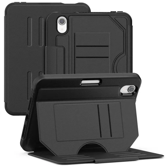 Case For iPad mini 7 (A17 Pro) 2024 / Mini 6 2021 8.3'' Smart Magnetic Auto Sleep Shockproof Cover with Absorbing Multi-Angles Stand, Pen Holder, Card Slot