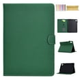 thumbnail image 1 of Case for iPad mini 7th Generation (A17 Pro) 2024 8.3" / mini 6th Gen 8.3" 2021, Carbon Fiber Texture PU Leather Multi-Angle Viewing Stand Shockproof Flip Case with Card Slots Magnetic Clasp,Dark Green, 1 of 6