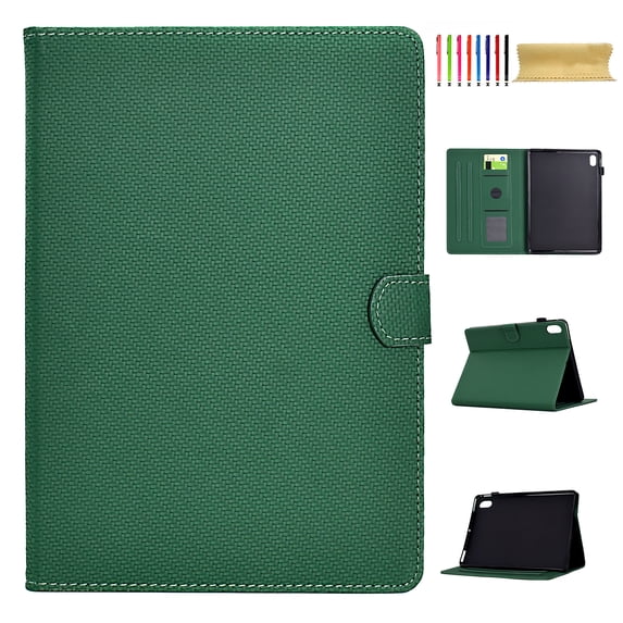 Case for iPad mini 7th Generation (A17 Pro) 2024 8.3" / mini 6th Gen 8.3" 2021, Carbon Fiber Texture PU Leather Multi-Angle Viewing Stand Shockproof Flip Case with Card Slots Magnetic Clasp,Dark Green