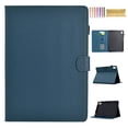 thumbnail image 1 of Case for iPad mini 7th Generation (A17 Pro) 2024 8.3" / mini 6th Gen 8.3" 2021, Carbon Fiber Texture PU Leather Multi-Angle Viewing Stand Shockproof Flip Case with Card Slots Magnetic Clasp, Darkblue, 1 of 6