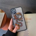 thumbnail image 1 of Case for iPhone 11 6.1 inch, Clear Fashion Animal Sculpture Dragon Cartoon Pattern Frosted PC Back 3D and Soft TPU Edge Bumper Silicone Shockproof Protective Case - Black+Red, 1 of 9